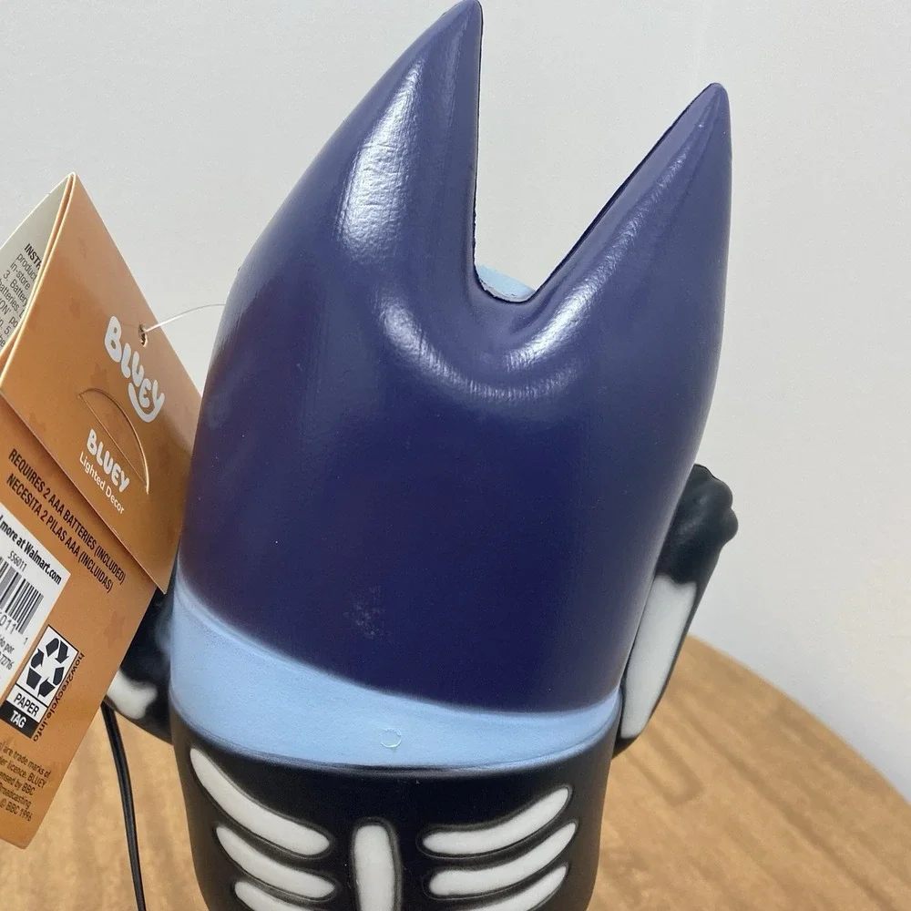 Halloween Blow Mold Decor Bingo and Bluey Set light up pumpkin  skeleton